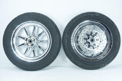 2007 - 2011 Harley-Davidson Touring CVO Electra Screamin Eagle Front & Rear Wheel Rim Tire 43539-04