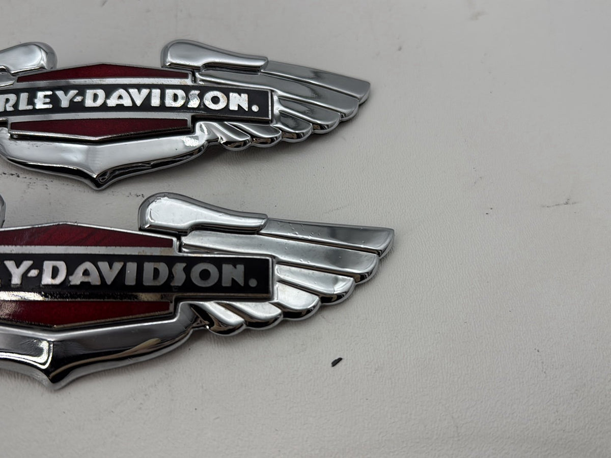2008 Harley Softail Deluxe Fuel Tank Badges Trim Logo Sticker Scratched