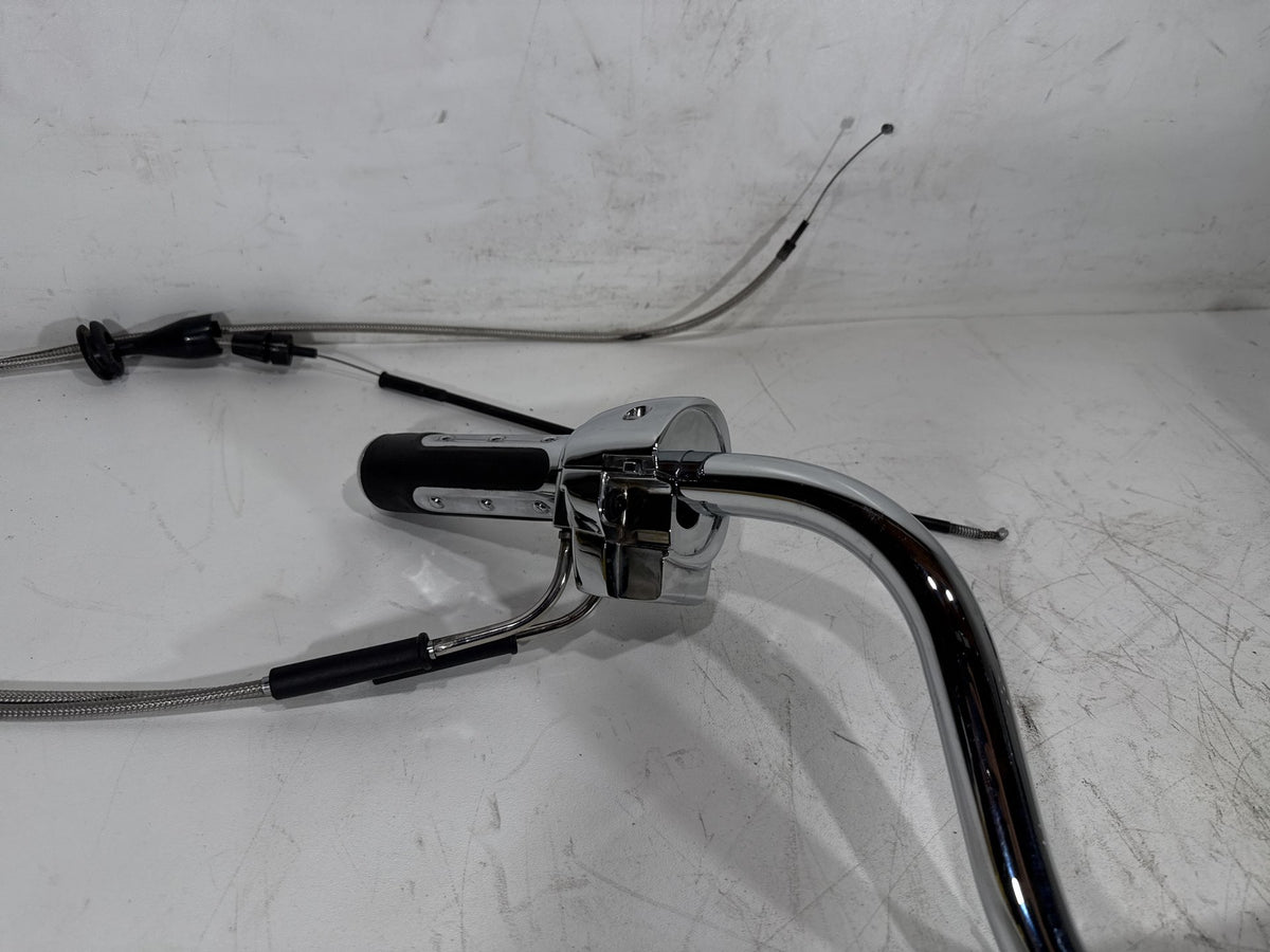 07 Harley Electra Touring CVO OEM Handlebars Left Right Switches Controls Chrome