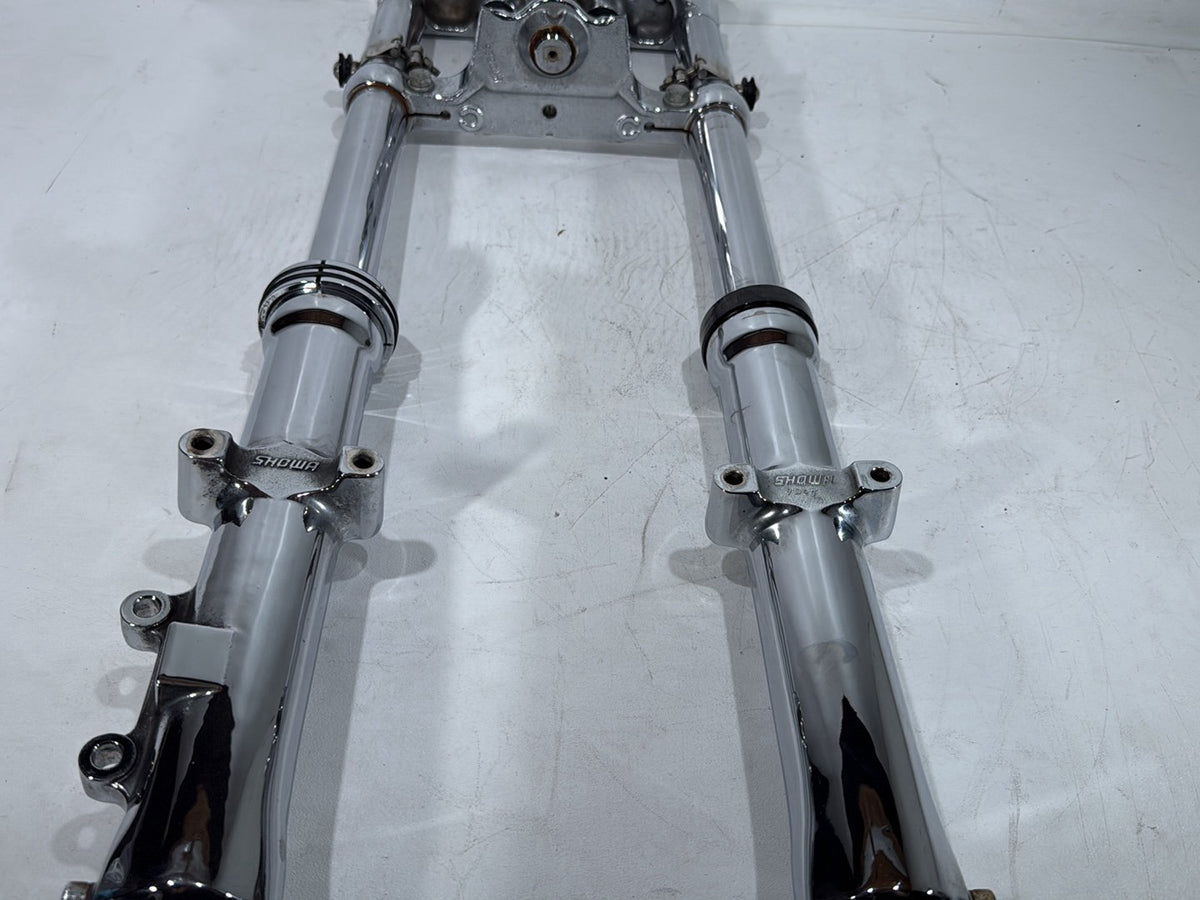 2000 Harley Dyna Wide Glide OEM Front Triple Tree Set & LH RH Fork Legs Sliders