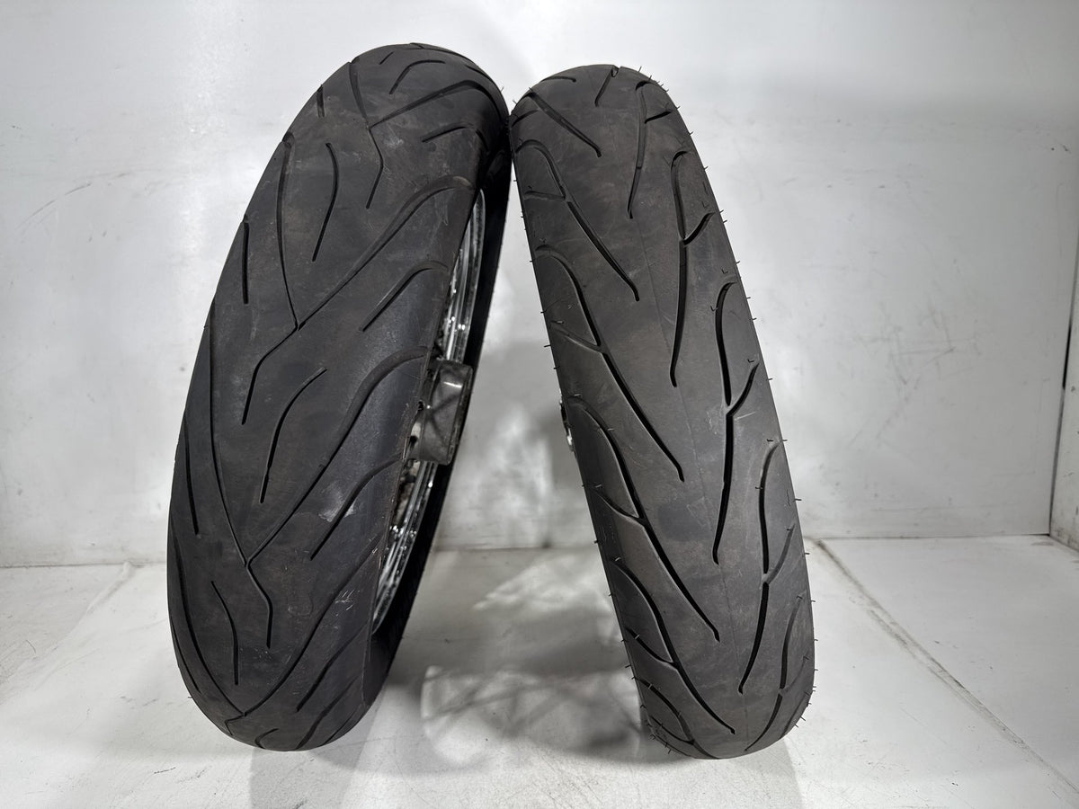 01 Harley Electra Glide Touring Classic OEM Front Rear Wheel Rim Tire Spoked 16"
