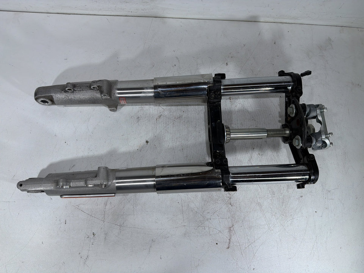 15 Harley Electra Glide Touring Front Triple Tree Set & LH RH Fork Legs Sliders