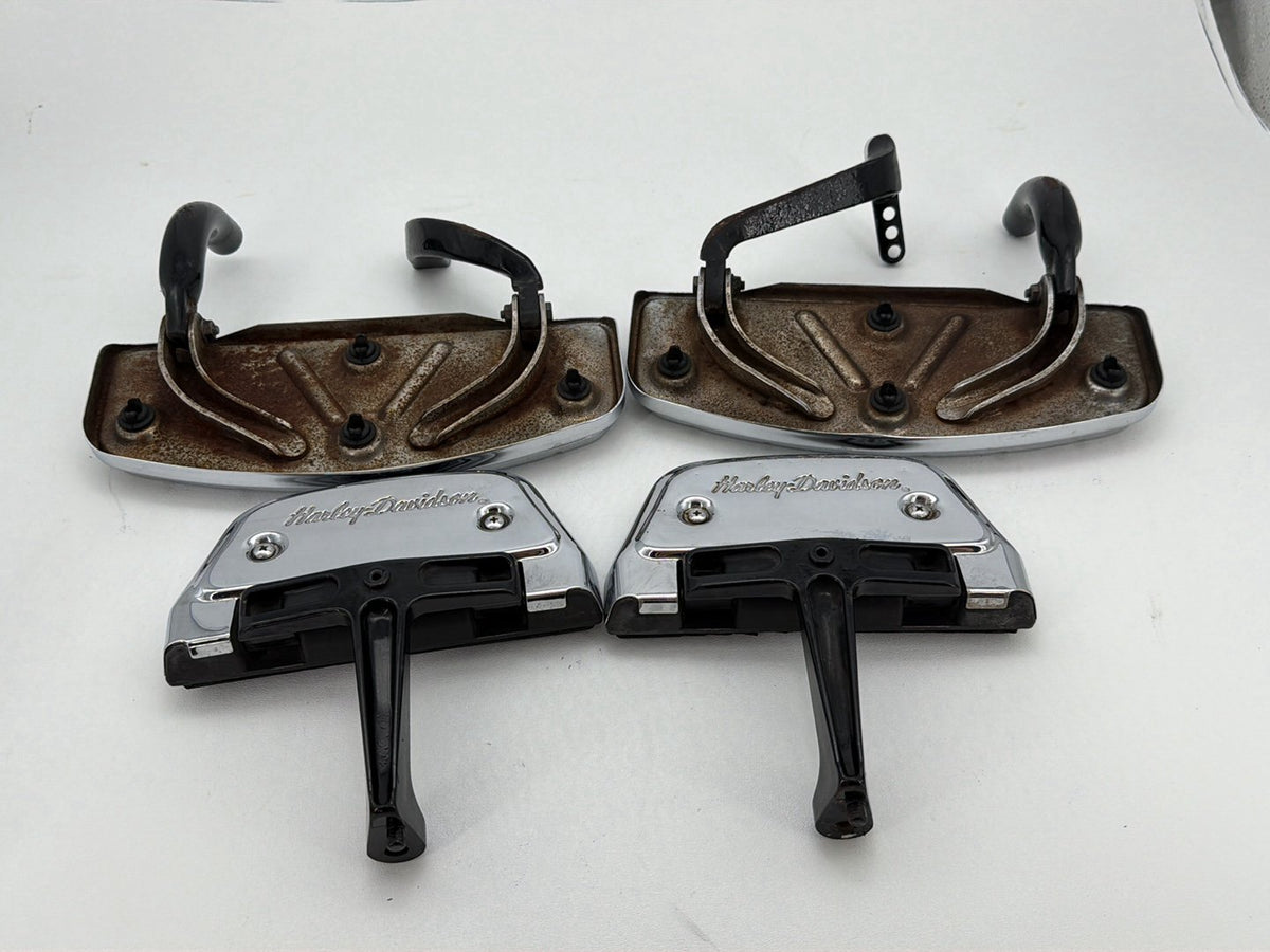 1994 Harley Electra Touring Left Right Driver & Pass Floorboard Foot Rest SKULL