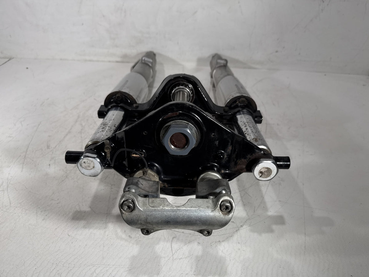 2012 Harley Electra Glide Touring Ultra OEM Front Triple Tree Set & LH RH Fork Legs Sliders