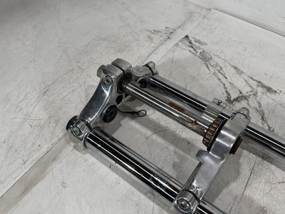 2004 Harley Dyna Super Glide FXDI OEM Front Triple Tree Set & LH RH Fork Legs Sliders