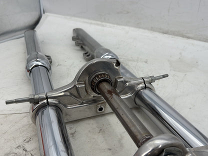 2006 Harley Dyna Super Glide Custom FXDCI OEM Front Triple Tree Set & LH RH Fork Legs Sliders