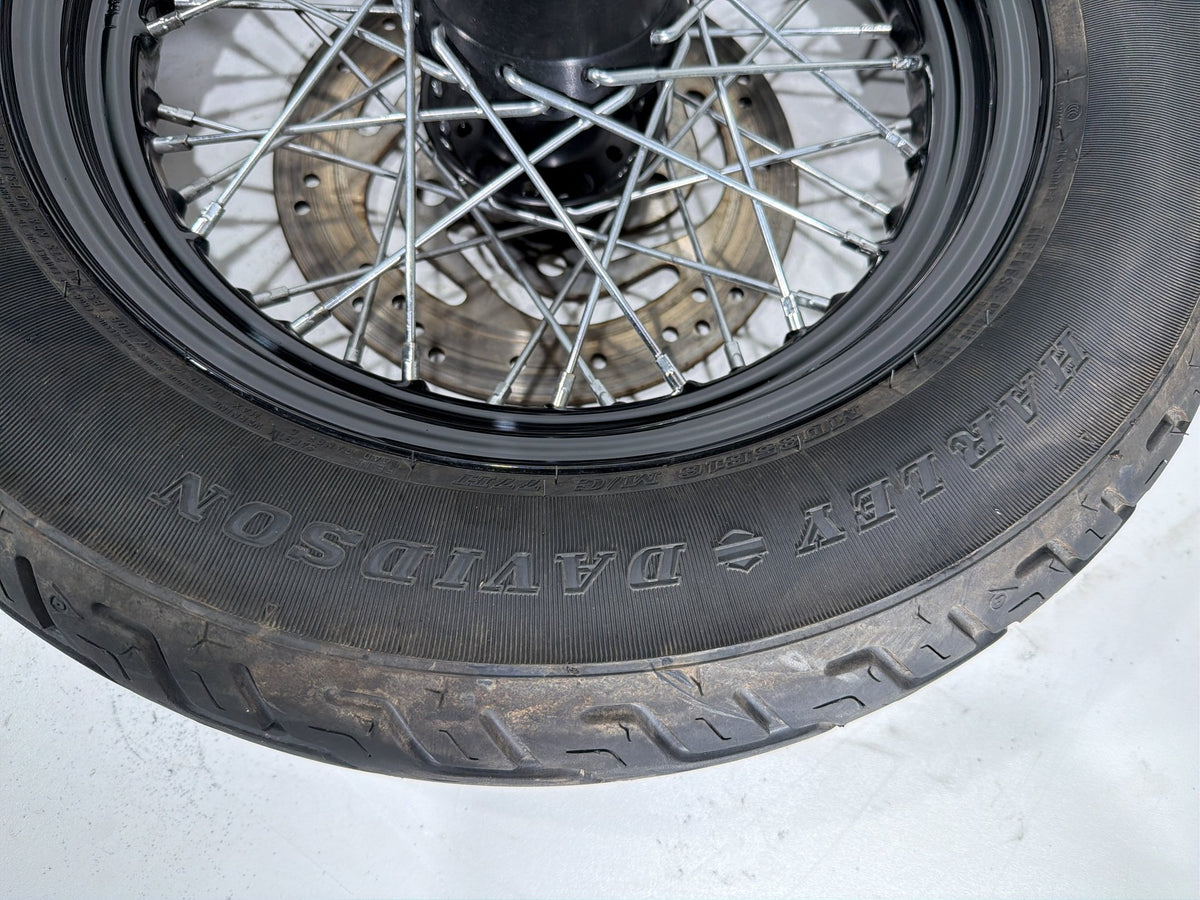 2014 Harley Softail Slim FLS OEM Rear Wheel Rim Tire Spoked 16"