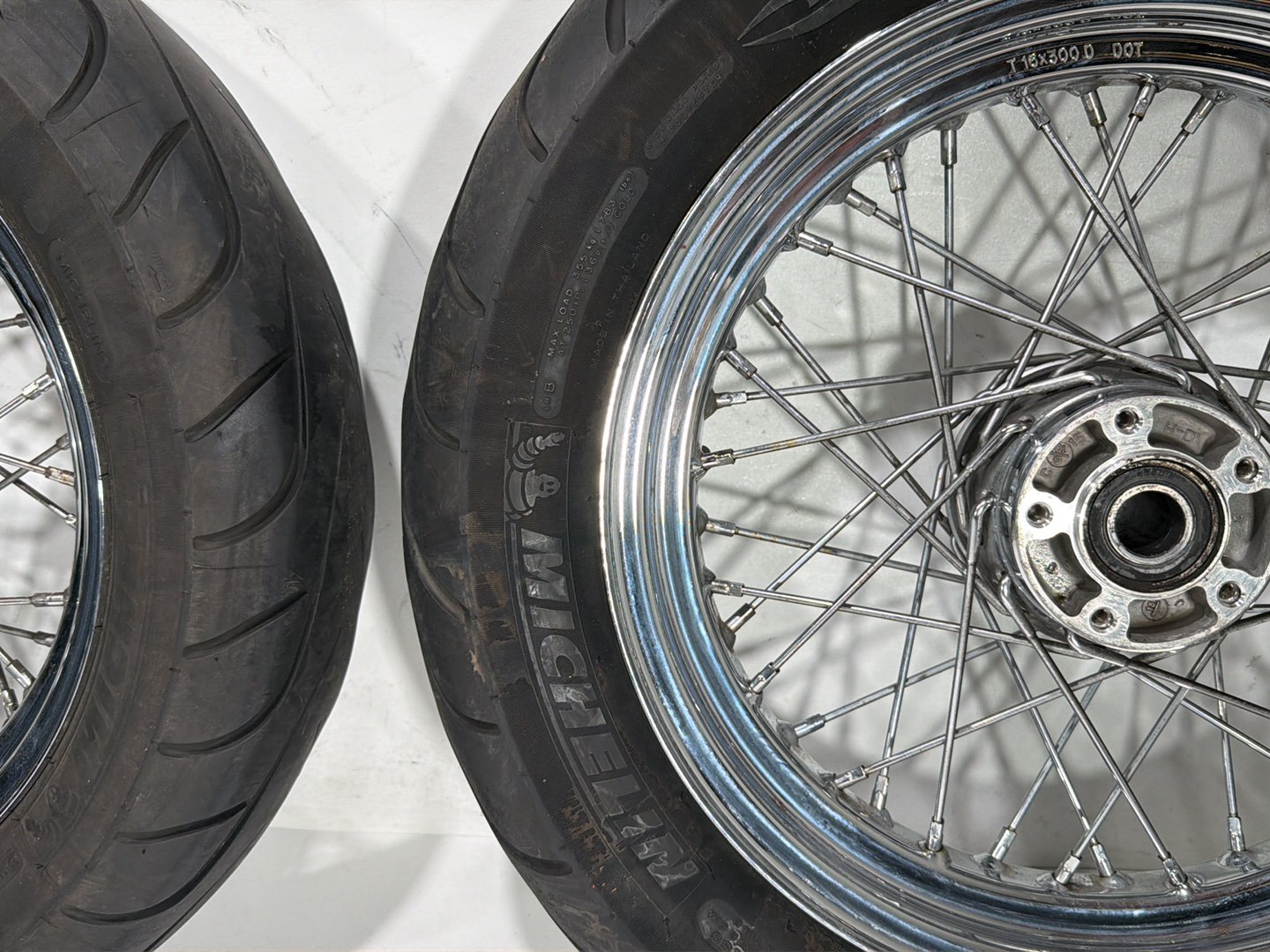 2011 Harley Heritage Softail Classic FLSTC Front Rear Wheel Rim Tire Spoked 16"