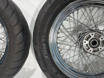 2011 Harley Heritage Softail Classic FLSTC Front Rear Wheel Rim Tire Spoked 16"