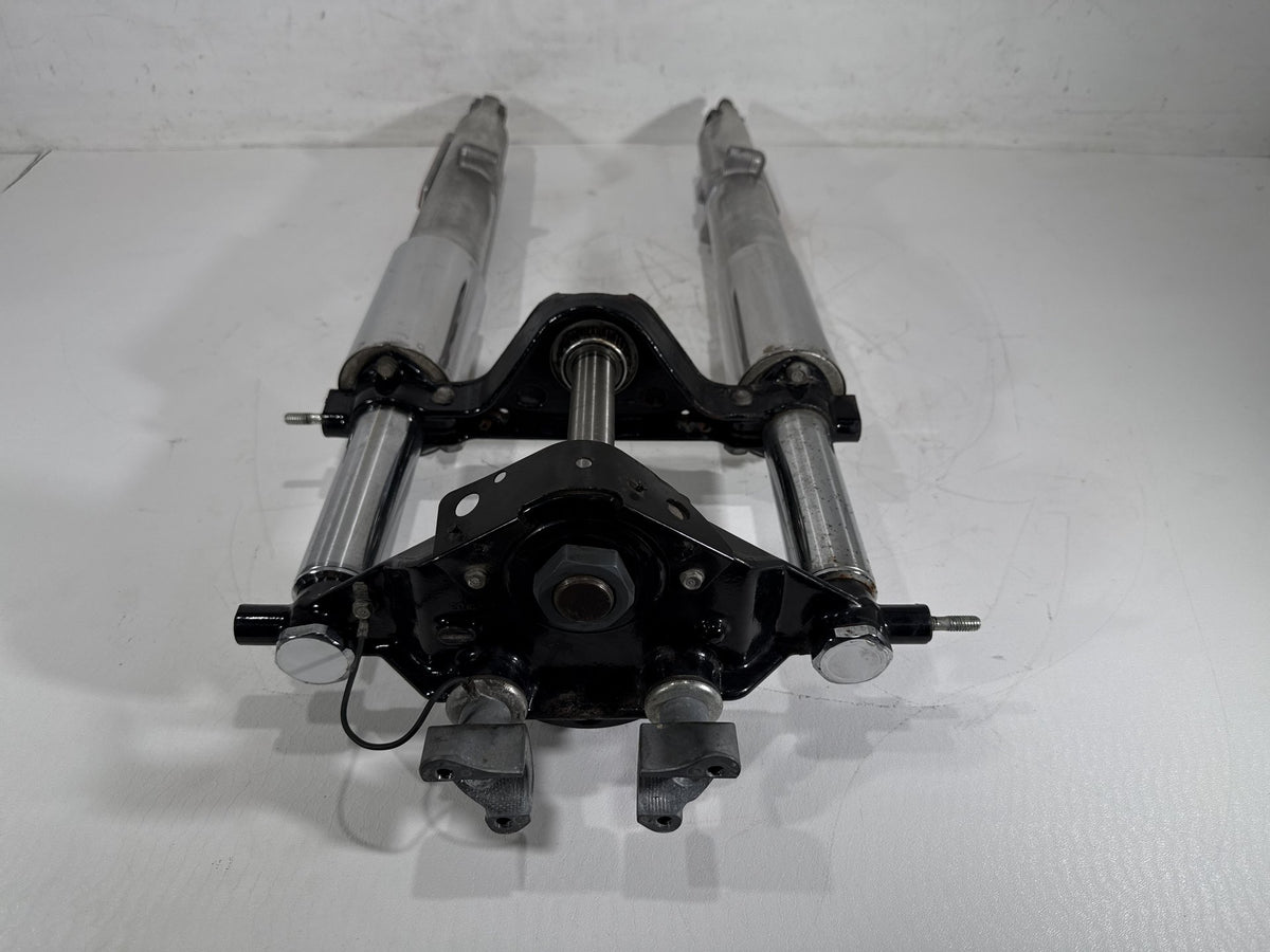 2011 Harley Road King Touring OEM Front Triple Tree Set LH RH Fork Legs Sliders
