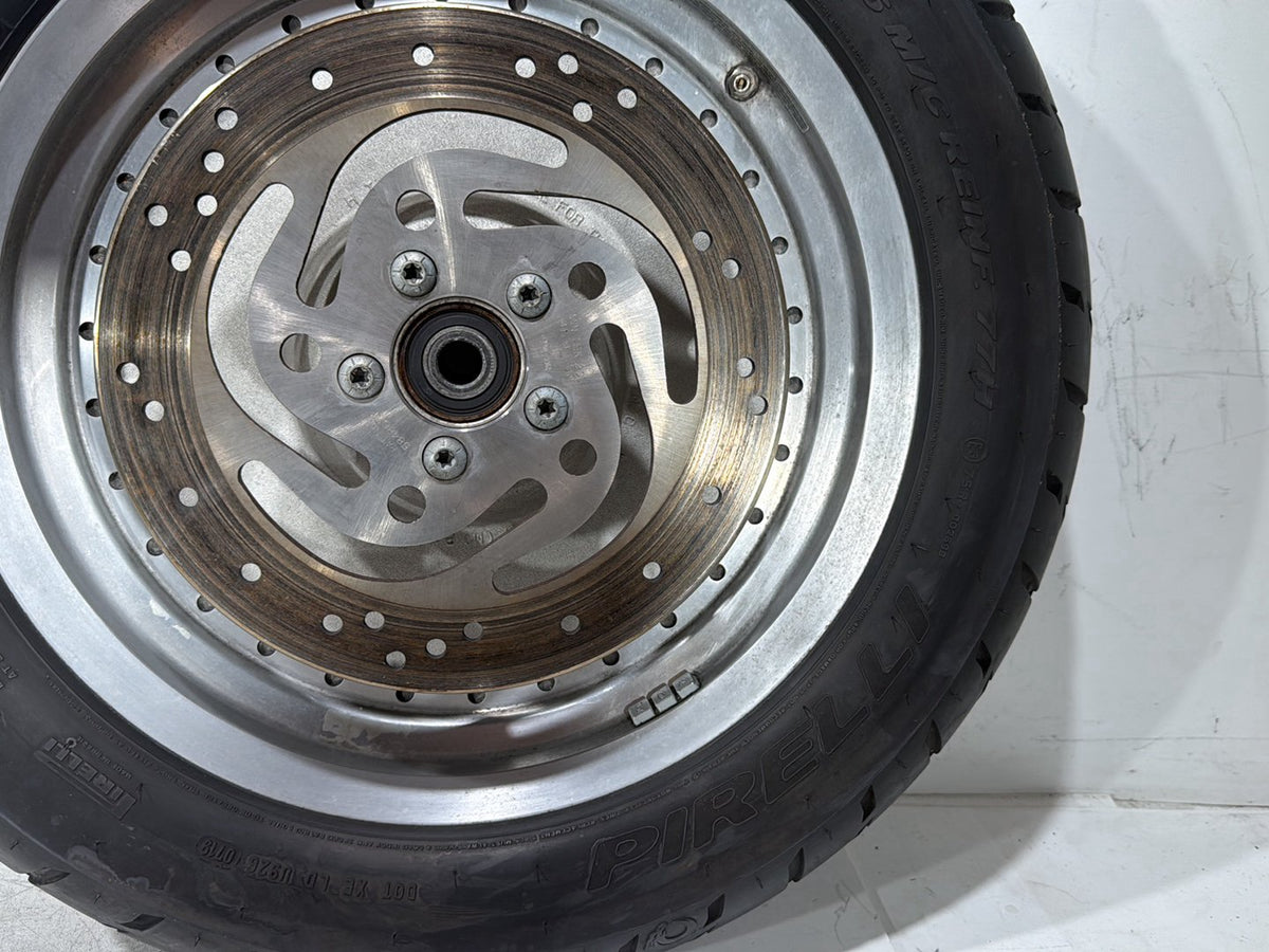 2005 Harley Softail Fat Boy FLSTF OEM Front & Rear Wheel Rim Tire 16"