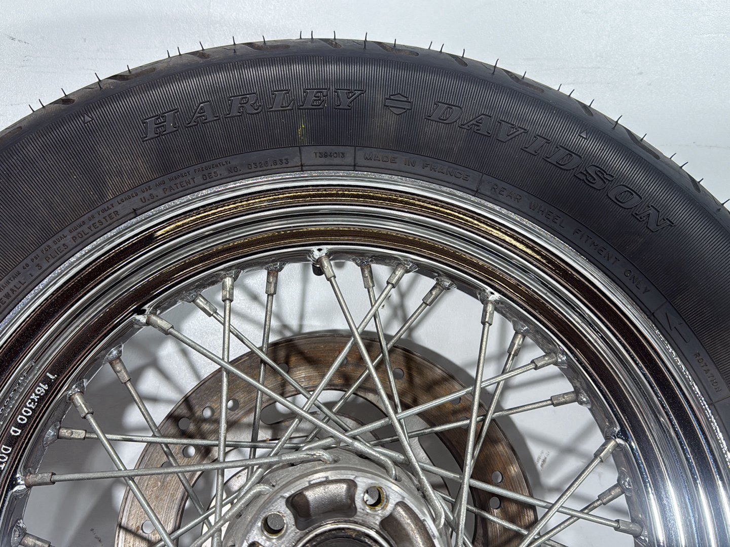2002 Harley Heritage Softail Classic FLSTC OEM Front Rear Wheel Rim Tire Spoked
