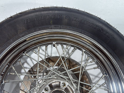 2002 Harley Heritage Softail Classic FLSTC OEM Front Rear Wheel Rim Tire Spoked