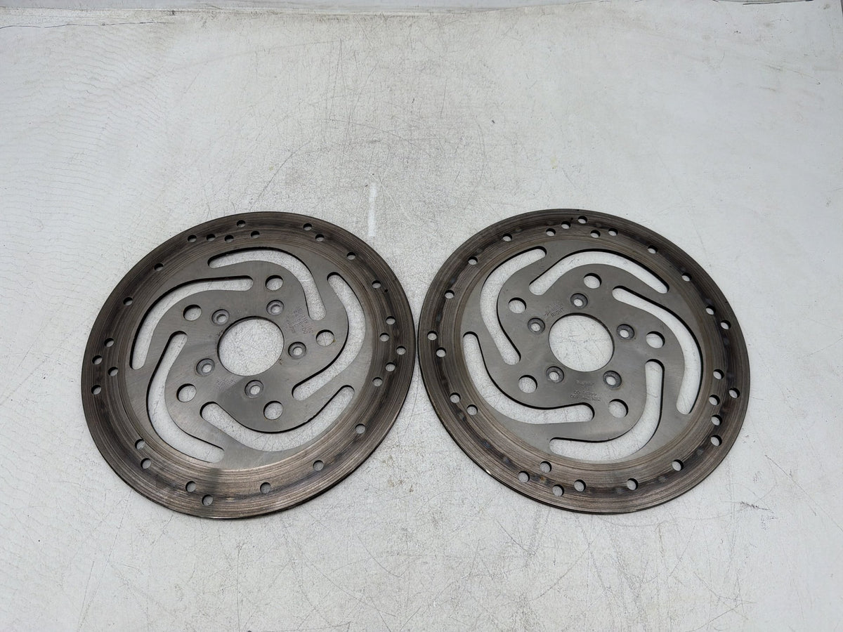 2004 Harley Electra Glide CVO Screamin Eagle OEM Front Brake Rotors Disc Pair
