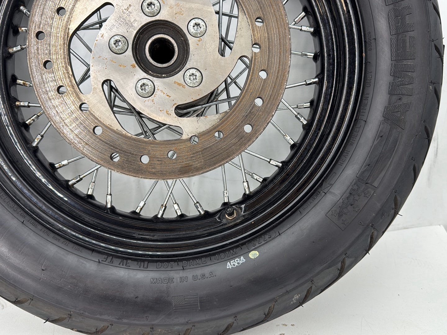 2013 Harley Forty-Eight Sportster 1200X OEM Rear Wheel Rim Tire Spoked