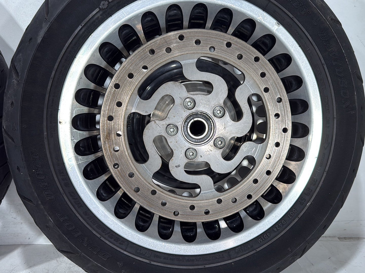 2012 Harley Electra Glide Touring Ultra Front & Rear Wheel Rim Tire 17" 16" NON-abs