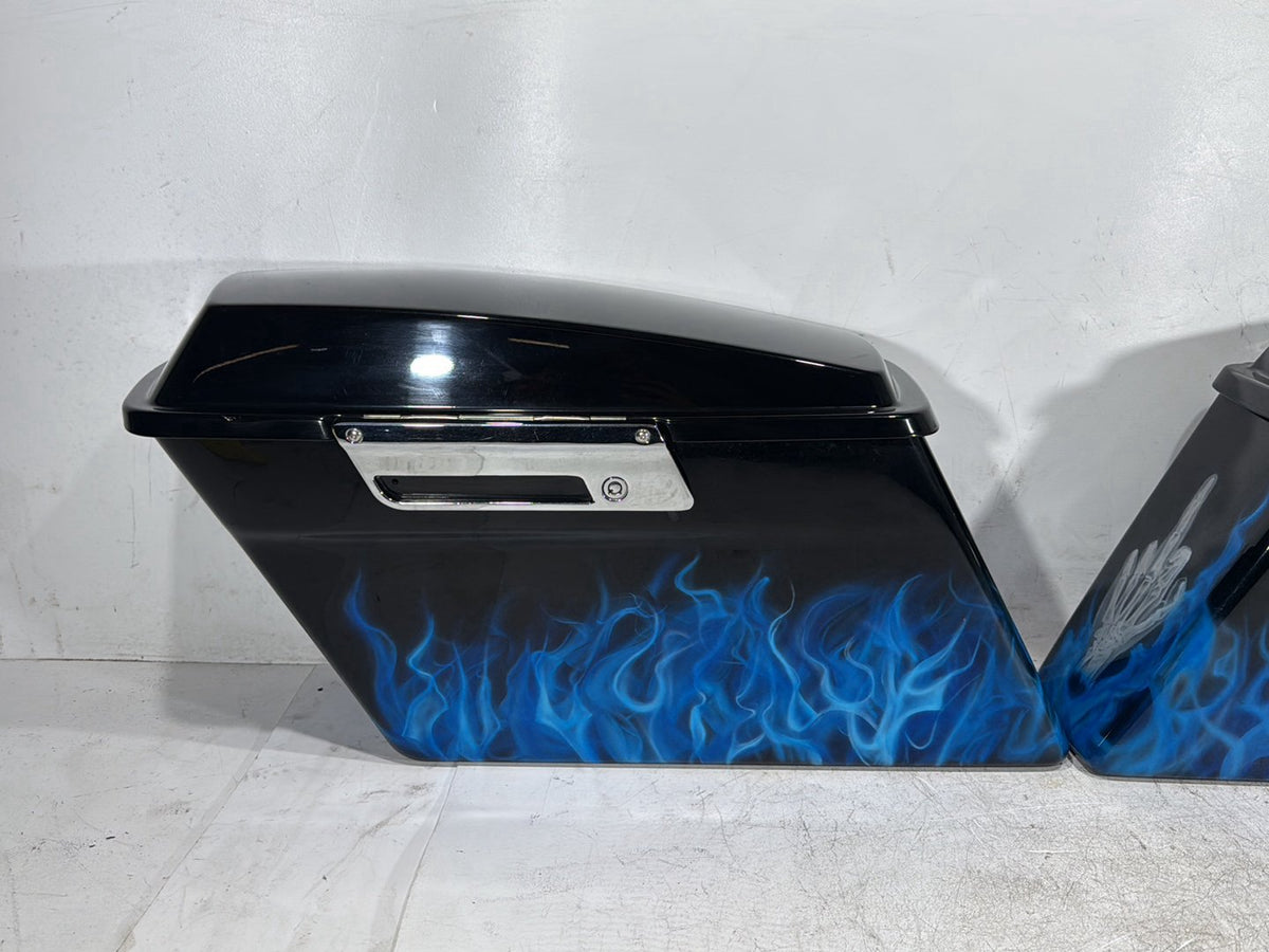 2005 Harley Road King Touring Police OEM Left Right Saddlebags Luggage NOKey