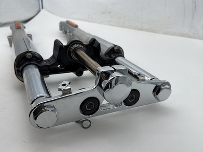 2008 Harley Softail Deluxe FLSTN OEM Front Triple Tree Set & LH RH Fork Legs Sliders