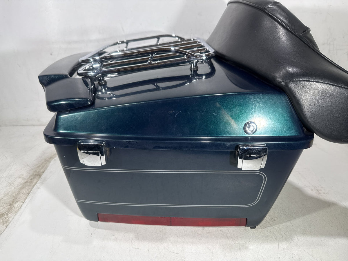 01 Harley Electra Glide Touring Classic OEM Pass Backrest Tour Pak Luggage NOKey