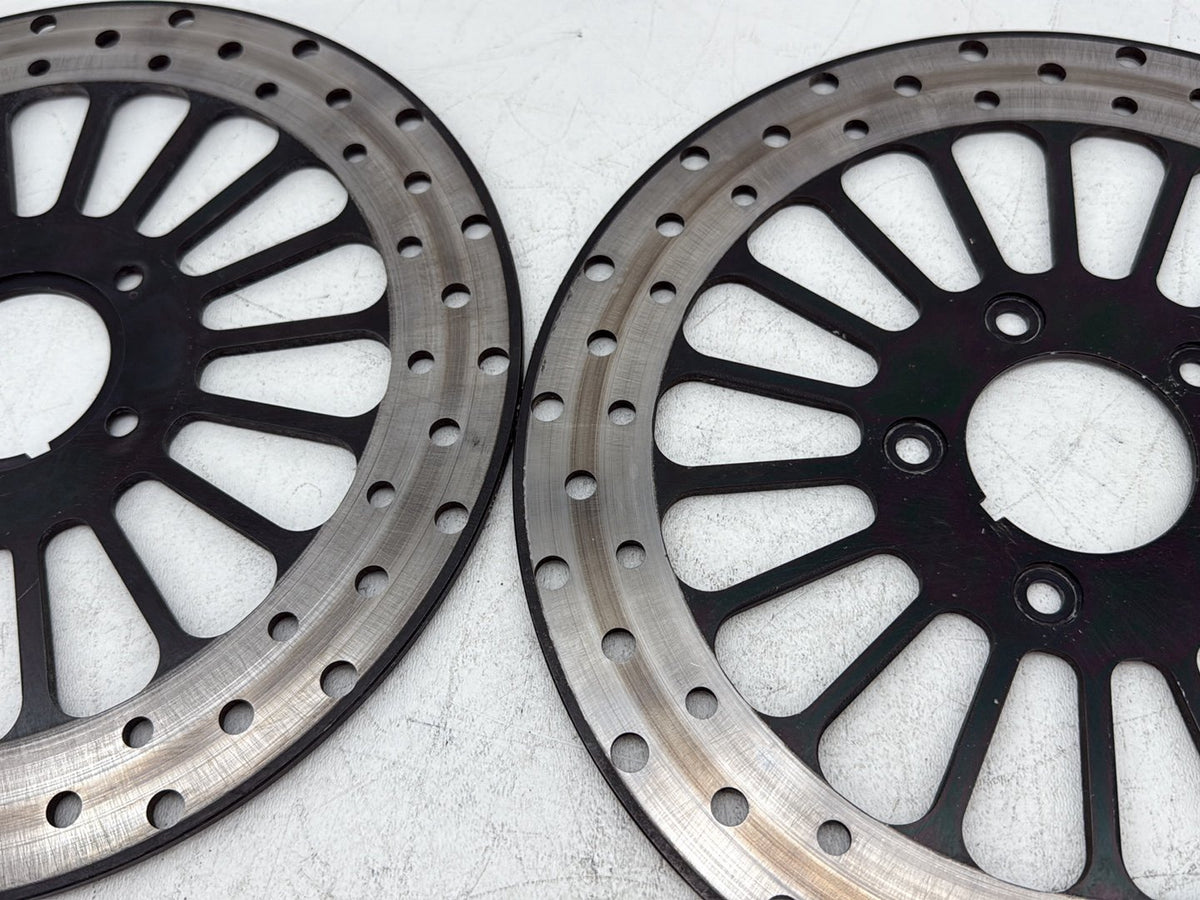 2007 Harley Road King Touring FLHR OEM Front Brake Rotors Disc Pair