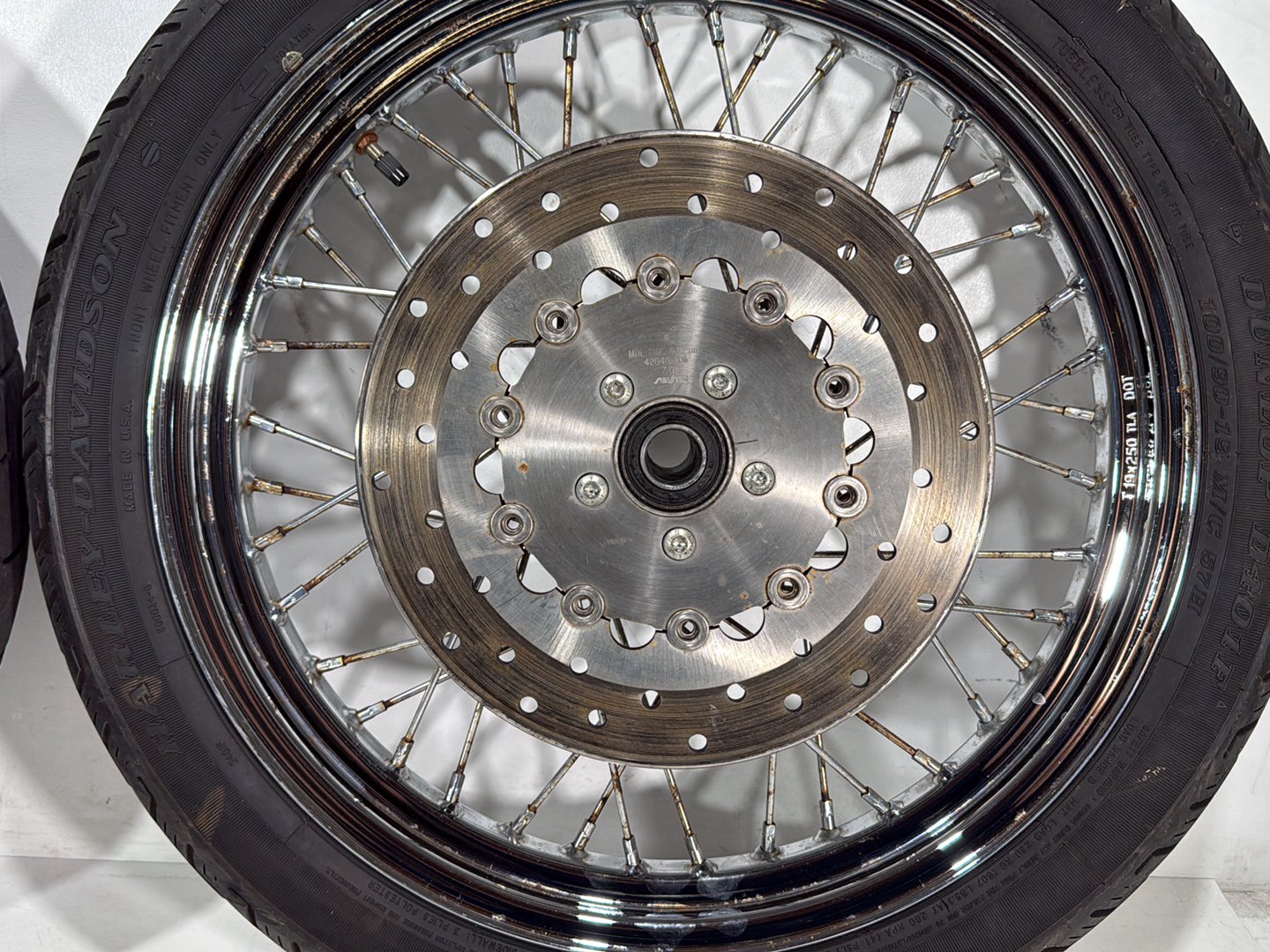 2007 Harley Dyna Street Bob FXDBI OEM Front Rear Wheel Rim Tire Spoked