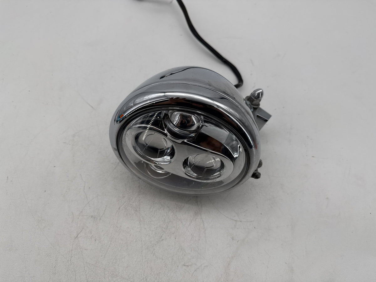 08 Harley Softail Custom FXSTC OEM Headlight Headlamp Head Lamp Light LED DENTED