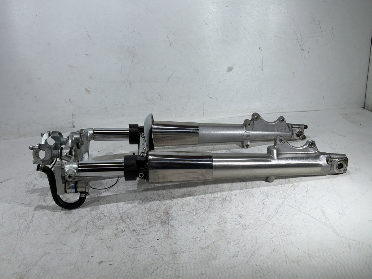 1993 Harley Electra Glide Touring FLHT Front Triple Tree Set & LH RH Fork Legs Sliders