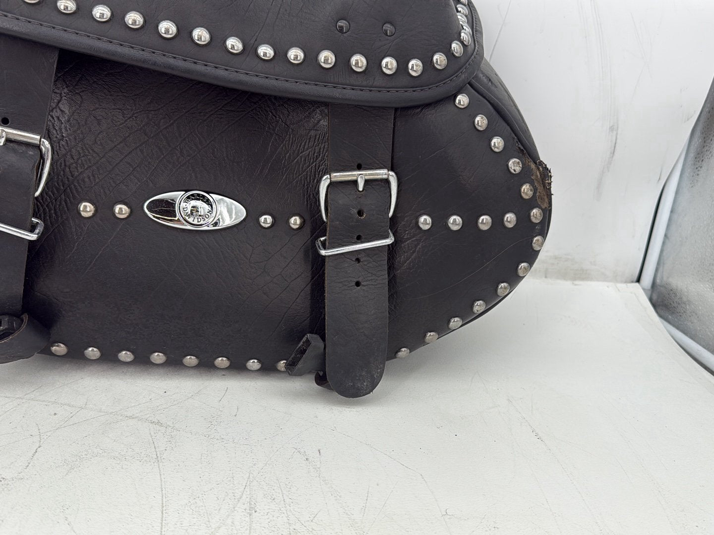 2006 Harley Softail FLSTCI Heritage Classic OEM Rear Left 1 Saddlebag Luggage Leather