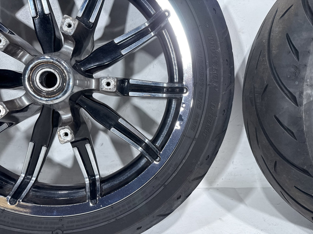 2014 Harley Electra Glide Touring OEM Front & Rear Wheel Rim Tire ABS 16" 17"