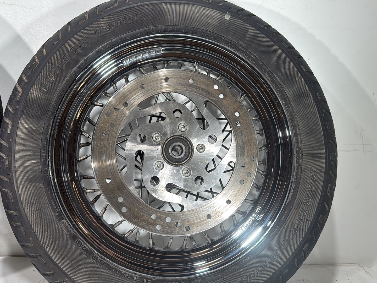 2002 Harley Heritage Softail Classic FLSTC OEM Front Rear Wheel Rim Tire Spoked