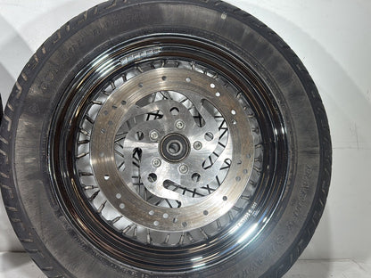 2002 Harley Heritage Softail Classic FLSTC OEM Front Rear Wheel Rim Tire Spoked