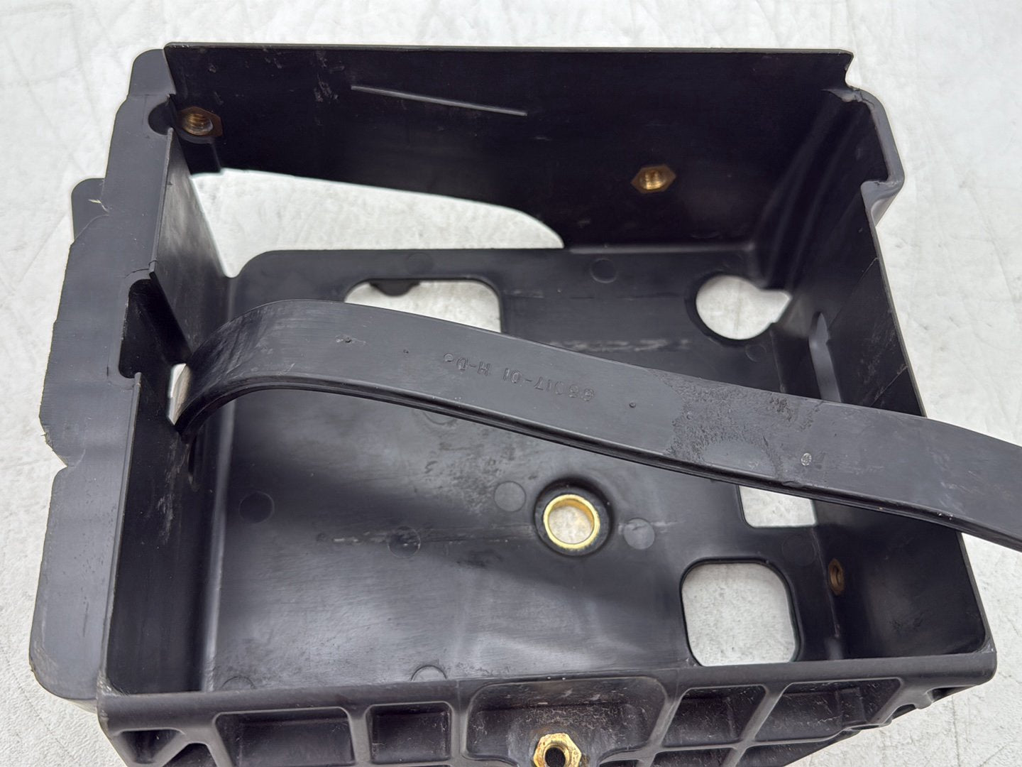 2010 Harley Dyna Fat Bob FXDF OEM Battery Tray Bracket Holder Carrier