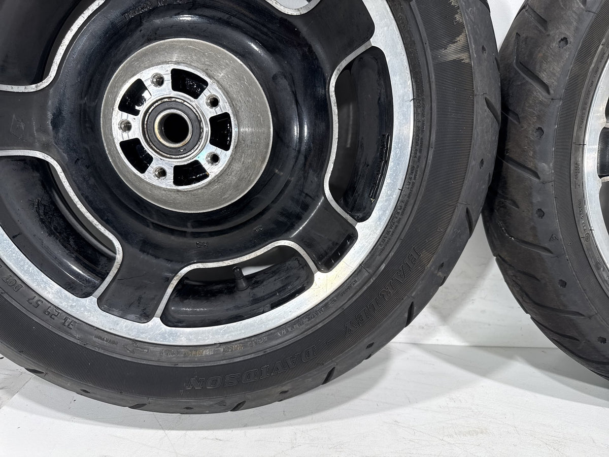 2010 Harley Road King Touring Police OEM Front & Rear Wheel Rim Tire 17" 16"