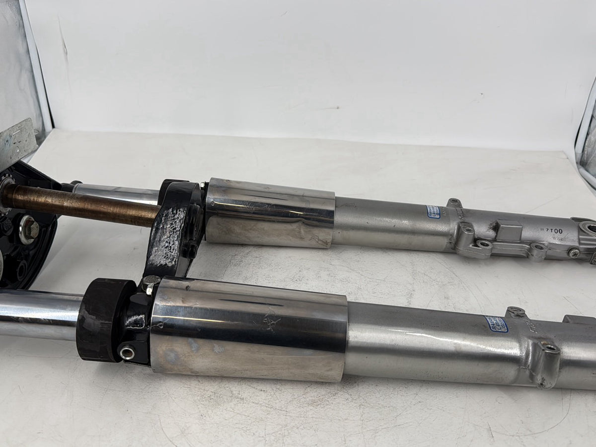01 Harley Touring Electra Classic Front Triple Tree Set LH RH Fork Legs Sliders