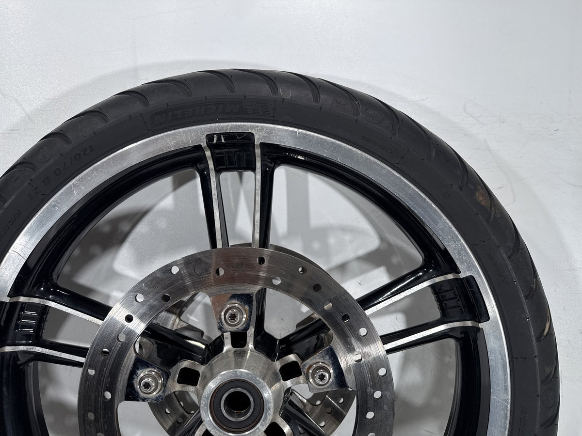 2011 Harley Street Glide Touring FLHX-103 OEM Front Wheel Rim Tire 120/70B21 21"