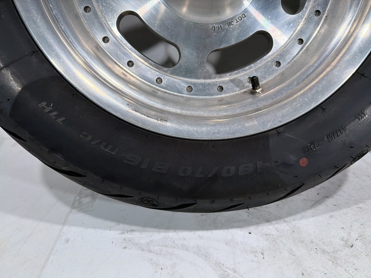 2012 Harley Dyna Fat Bob OEM Front Rear Wheel Rim Tire 130/90B16, 180/70B16 16"