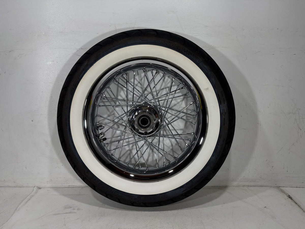 2011 Harley Softail Deluxe FLSTN OEM Front Wheel Rim Tire Spoked MT90B16 16"