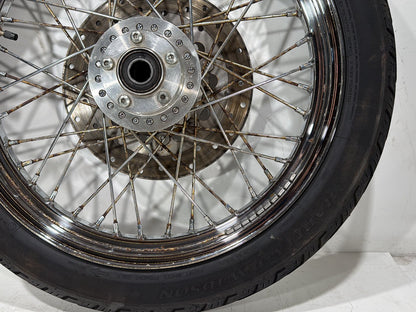 2007 Harley Dyna Street Bob FXDBI OEM Front Rear Wheel Rim Tire Spoked