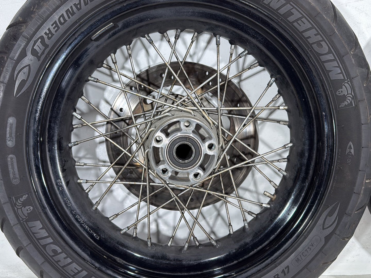 2009 Harley Dyna Street Bob FXDB OEM Front Rear Wheel Rim Tire Spoked