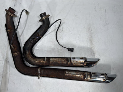2015 Harley Dyna Low Rider FXDL OEM Exhaust Header Pipes Vance & Hines