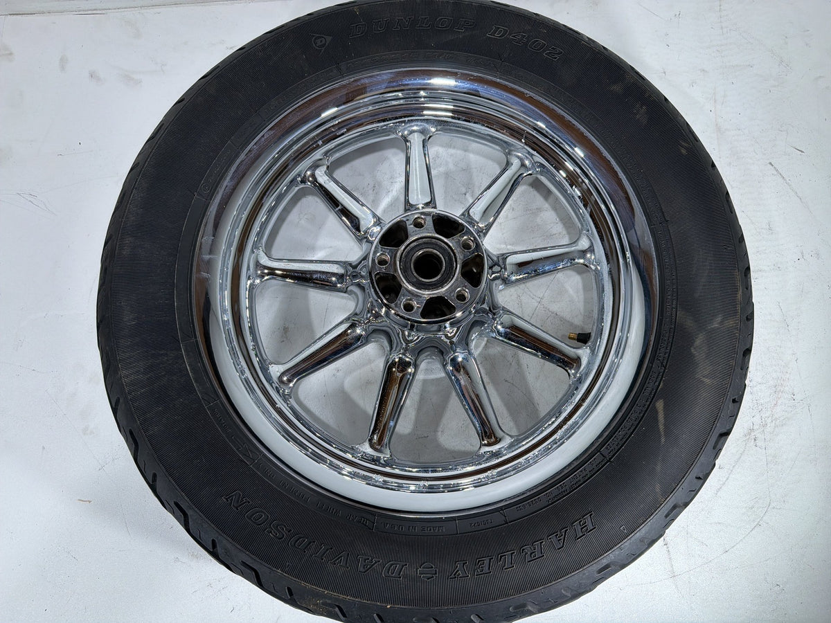 04 Harley Electra Glide Touring Ultra OEM Rear Wheel Rim Tire MT90B16 16" CHROME
