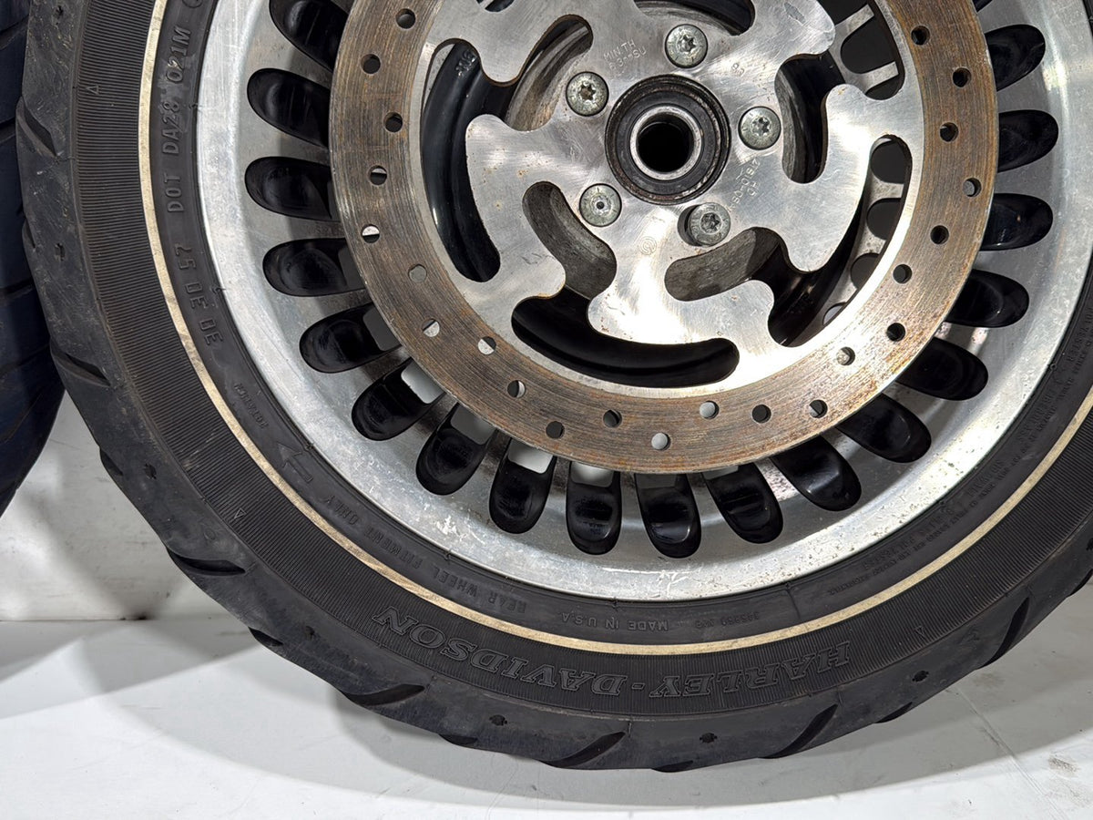 2010 Harley Electra Glide Touring Ultra FLHTCU OEM Front & Rear Wheel Rim Tire16" 17"