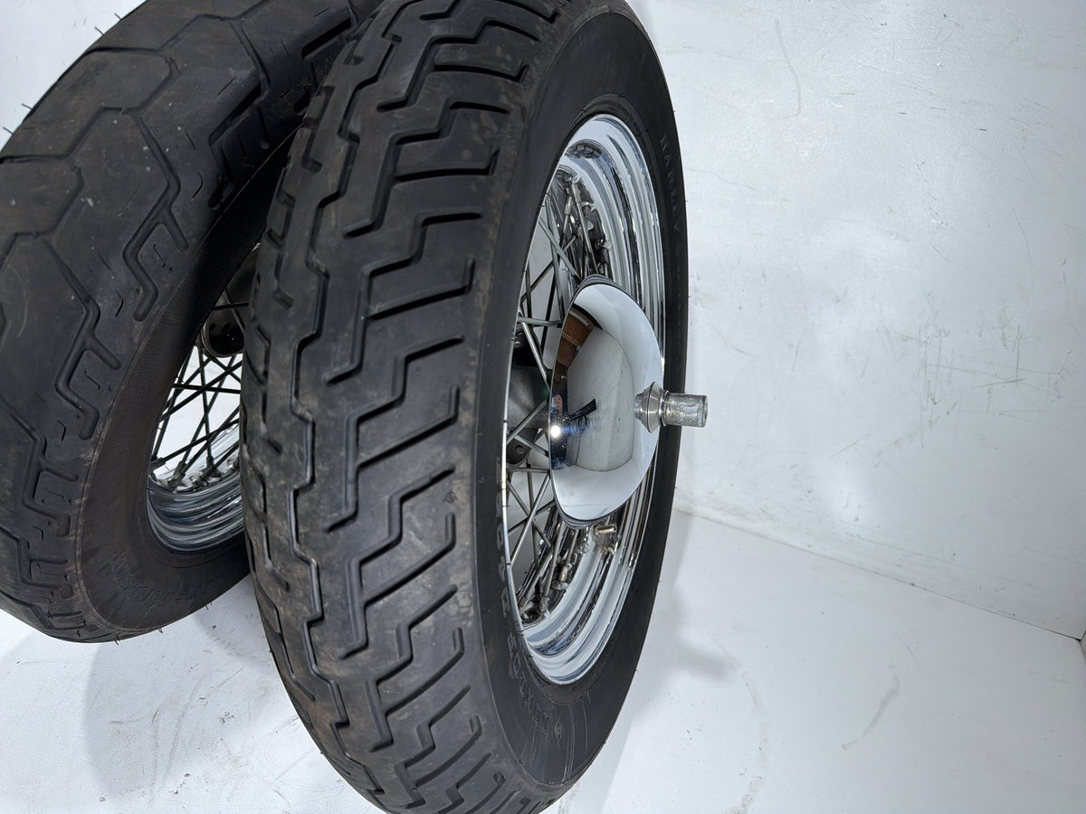 97 Harley Heritage Softail Classic Front Rear Wheel Rim Tire Spoked MT90B16 16"