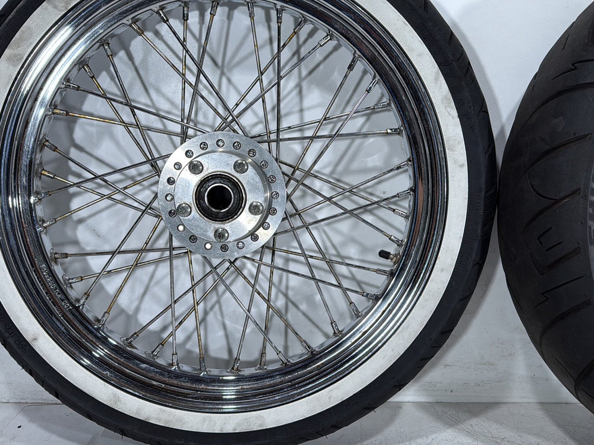 2007 Harley Dyna Street Bob FXDB OEM Front Rear Wheel Rim Tire Spoked