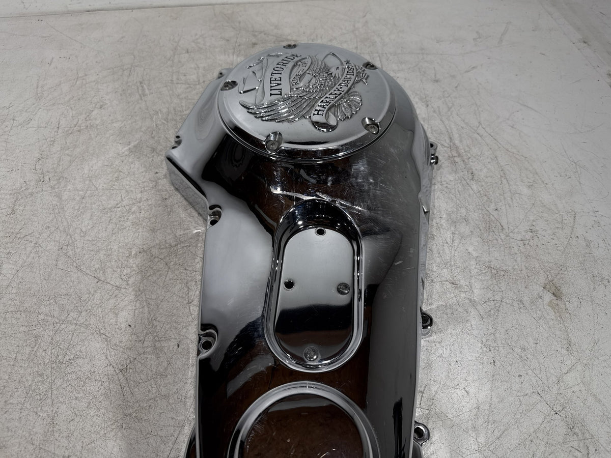 2001 Harley Fat Boy Softail FLSTF OEM Outer Primary Clutch Cover Scratched