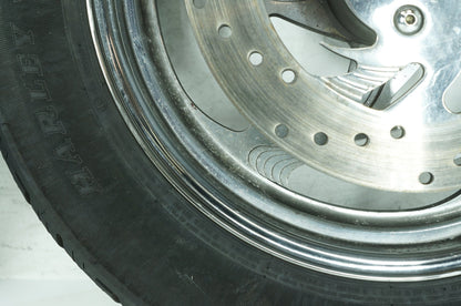 1986 - 2003 Harley-Davidson Sportster Hugger Front & Rear Wheel Rim Tire 43499-84
