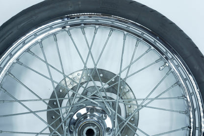 01 Harley Softail FXSTB Night Train OEM Front Wheel Rim Tire Spoked MH90-21 21"