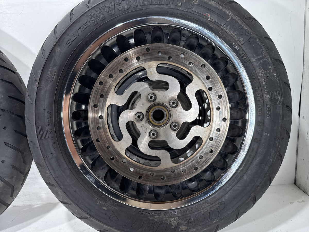 2012 Harley Electra Glide Touring Ultra OEM Front & Rear Wheel Rim Tire 16" 17"