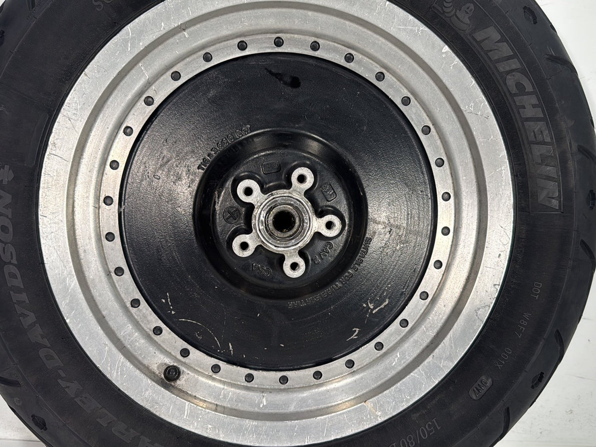 2000 Harley Dyna FXDWG Wide Glide OEM Rear Wheel Rim Tire 150/80B16 77H, 16"