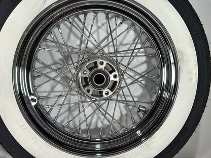 2008 Harley Softail Deluxe FLSTN OEM Front Rear Wheel Rim Tire Spoked